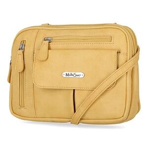 21 euc multisac purse adjustable crossbody mustard yellow so many pockets
